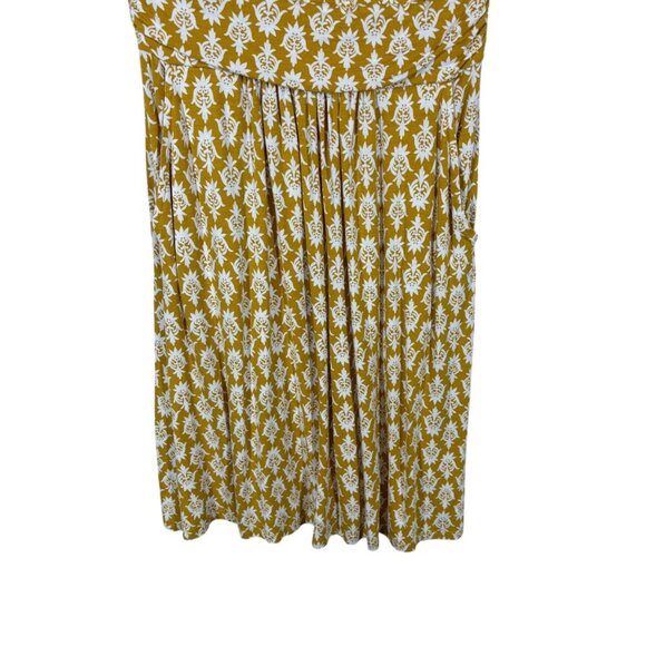 Boden Yellow & White Short Sleeve Dress with Pockets Women's US Size 4 Petite - Picture 4 of 9